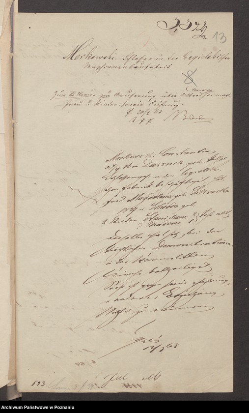 Obraz 16 z jednostki "A. betr. Sammlungen und Werbungen für den polnischen Aufstand in der Stadt Posen"