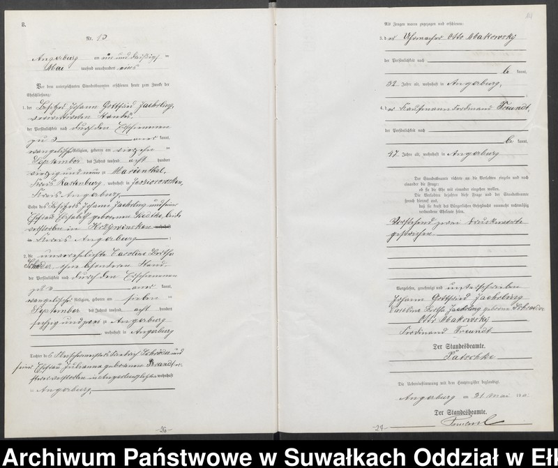 image.from.unit.number "Heiraths-Neben-Register des Preussischen Standes-Amtes Angerburg Kreis Angerburg"