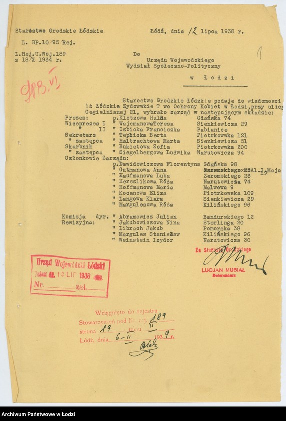 Obraz 4 z jednostki "Łódzkie Żydowskie Towarzystwo Ochrony Kobiet w Łodzi"