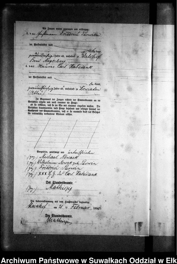 image.from.unit.number "Heiraths-Neben-Register des Preussischen Standes-Amtes Gr. Strengeln Kreis Angerburg"