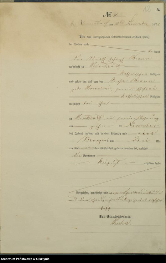image.from.unit.number "Haupt-Geburts-Register Nr 1 - 30"