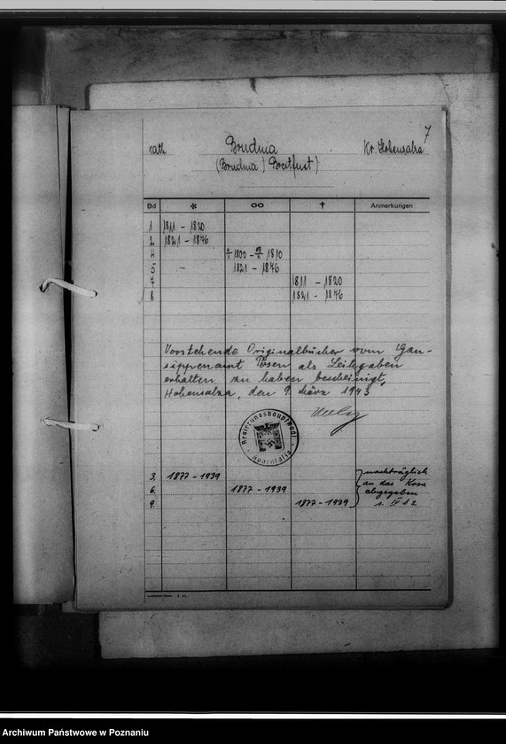 Obraz 11 z jednostki "Bücherverzeichnis, Kreissippenamt Hohensalza [Inowrocław]"