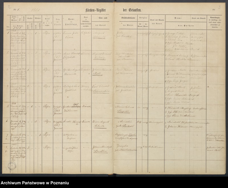 Obraz 4 z jednostki "Duplikat der Taufregister, Trauregister, Todtenregister"