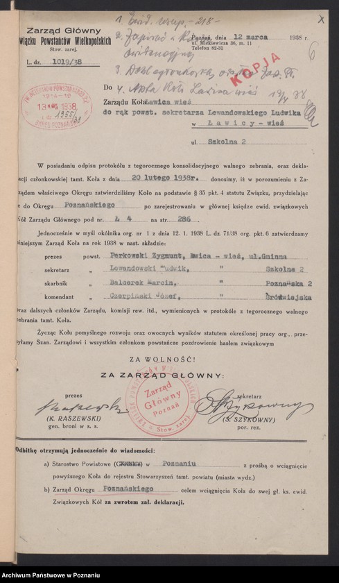 Obraz 9 z jednostki "Ławica wieś, powiat Poznań - akta koła."