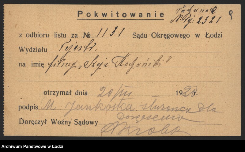 Obraz 11 z jednostki "Szaja Kochański- sprzedaż bielizny"