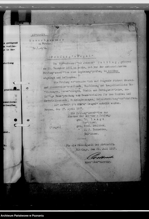 Obraz 9 z jednostki "Oetting, Hans - Kreisbaumeister"