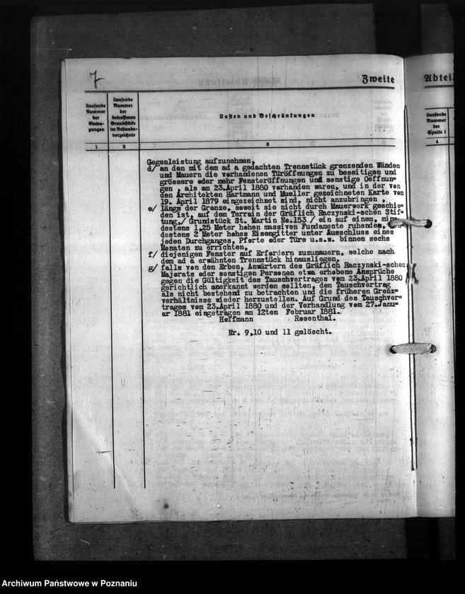 Obraz 11 z jednostki "Grundstück Wilhelmstr. 23 in Posen zum Ausbau der Raczyński Bibliothek"