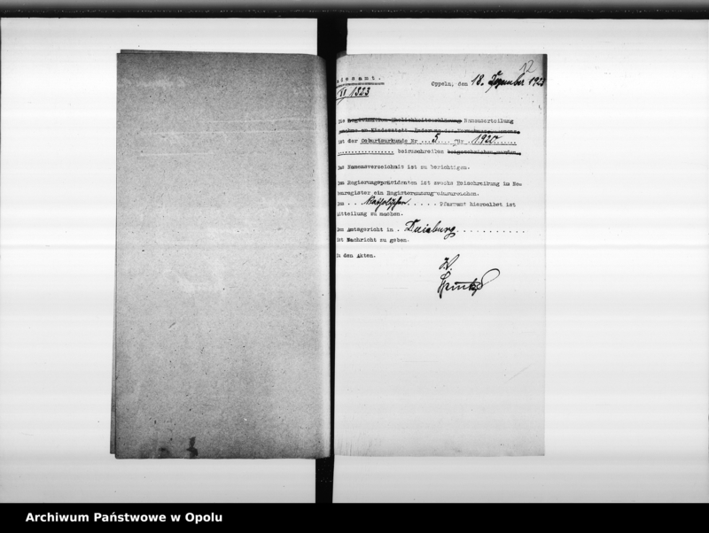 Obraz 14 z jednostki "[Akta zbiorowe Urzędu Stanu Cywilnego - urodzenia]"