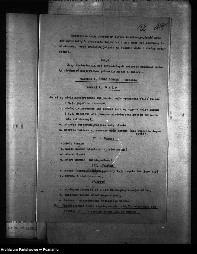 Obraz 16 z jednostki "Obrót zwierzętami [bydłem] ogólne sprawy"