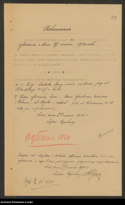 Obraz 16 z jednostki "Majzler i Urbach- Biuro Agenturowo-Komisowe "Cukrum""