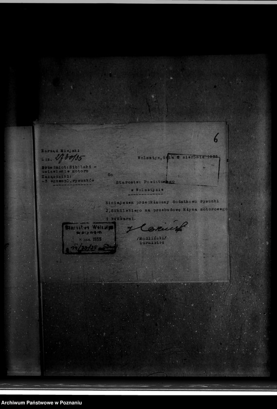 Obraz 10 z jednostki "Zatwierdzenie zakładu przemysłowego /młyna/ Jana Sibilskiego w Wolsztynie"