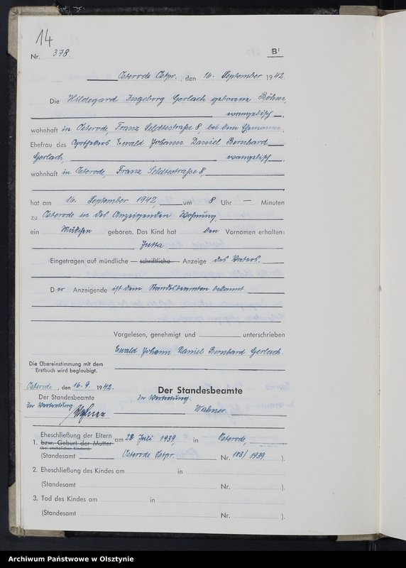 Obraz 16 z jednostki "Geburtenbuch/Zweitbuch/Tom II,Nr 366 - 517"