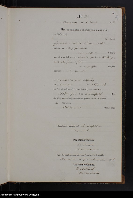 image.from.team "Urząd Stanu Cywilnego w Rudzienicach pow. iławski ( dawny pow. suski )"