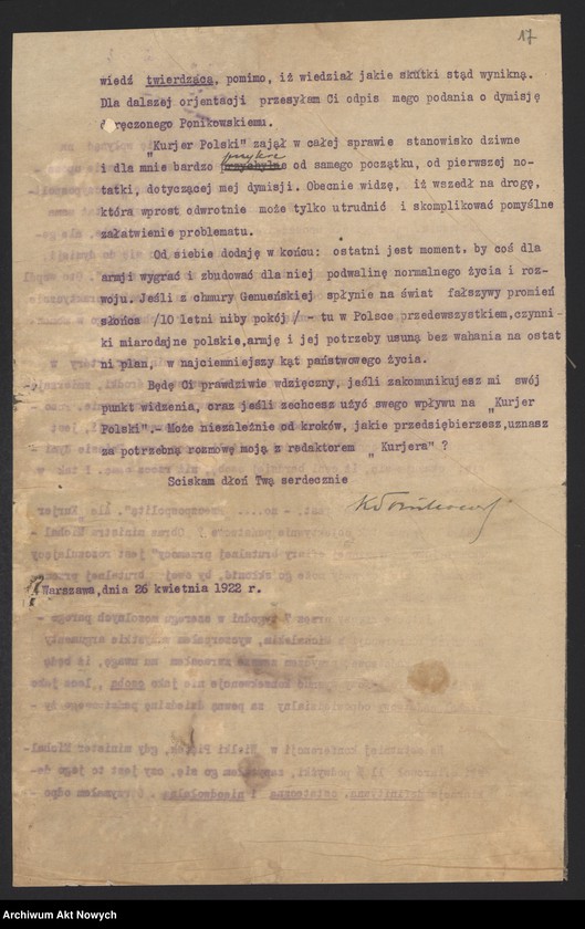 image.from.unit.number "Działalność Władysława Sikorskiego jako szefa Sztabu Generalnego WP. Sprawa uposażeń oficerów. Współpraca z francuskim dowództwem wojskowym. Stosunki dyplomatyczne między Polską a Rosją Radziecką. Raport, korespondencja."