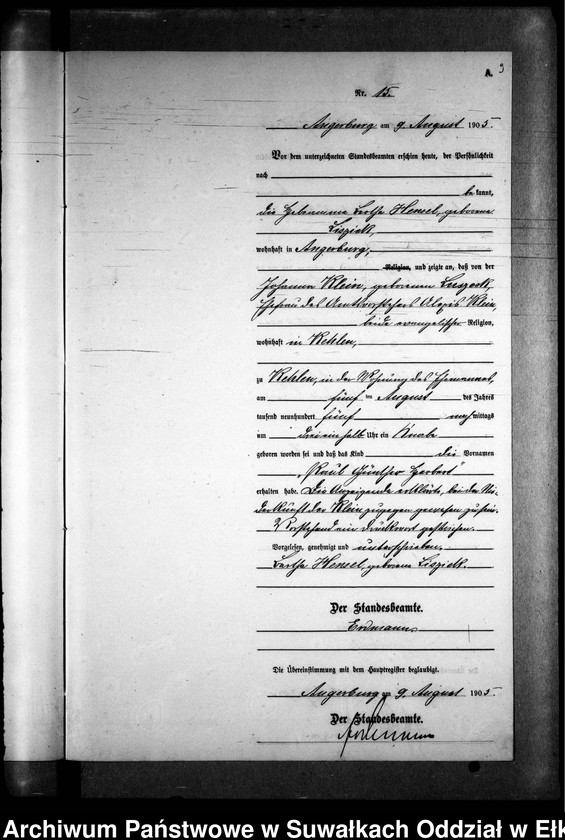 image.from.unit.number "Geburts-Neben-Register des Preussischen Standes-Amtes Kehlen Kreis Angerburg"