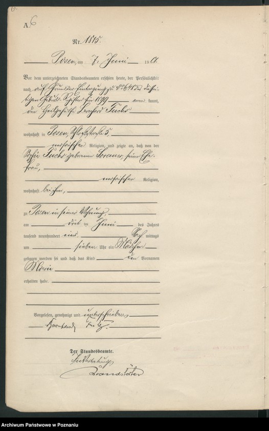 Obraz 9 z jednostki "Księga miejscowa urodzeń t. IV"