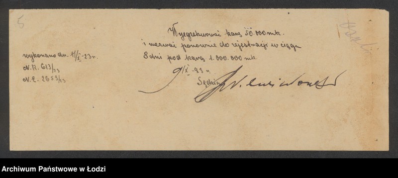 Obraz 7 z jednostki "Bracia Birnbaum i H.Feitlowicz- kupno i sprzedaż towarów manufakturowych"