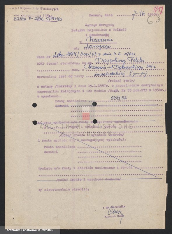 Obraz 16 z jednostki "Życiorysy powstańców wielkopolskich: D - tom l /Dajerling Feliks - Dłużak Jan/."