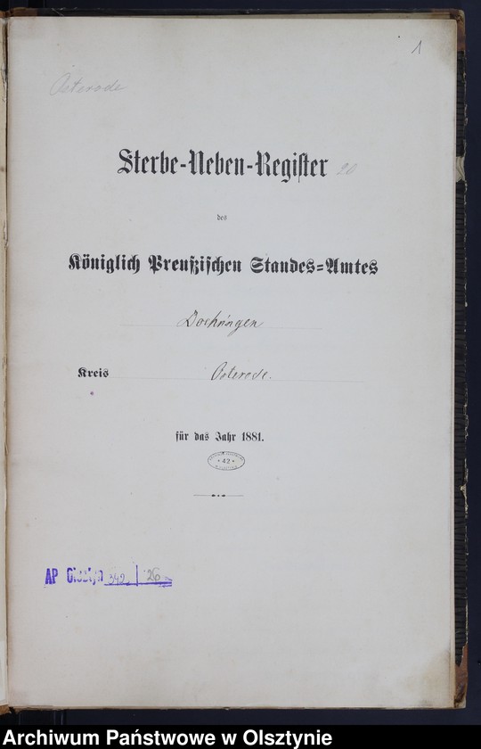 Obraz 3 z jednostki "Sterbe-Neben-Register Nr 1 - 52"