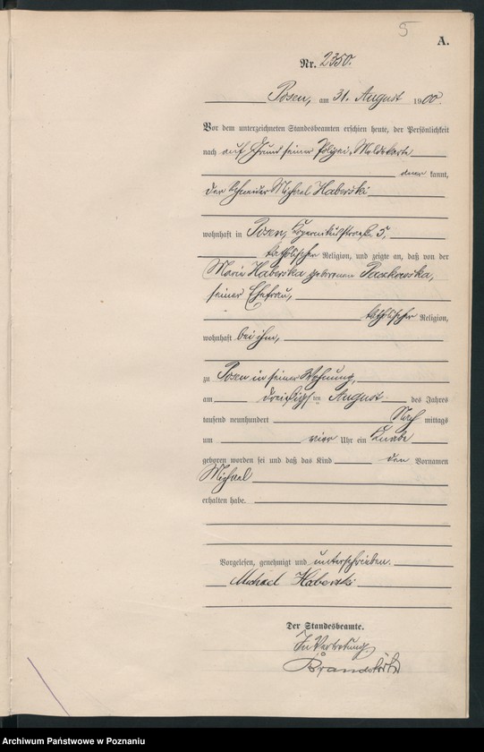 Obraz 8 z jednostki "Księga miejscowa urodzeń"