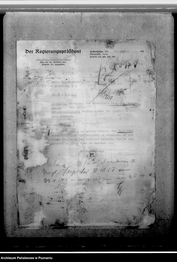 Obraz 19 z jednostki "Pawlowski, Tadeus; Karpow, Leonidas - ubieganie się o zatrudnienie w administracji ogólnej"