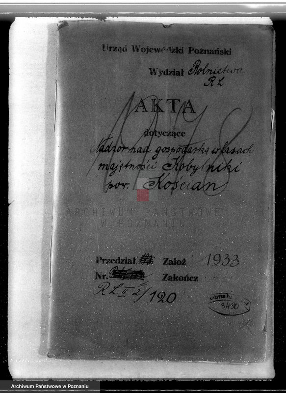 Obraz 4 z jednostki "Nadzór nad gospodarką w lasach majętności Kobylniki powiat kościański"