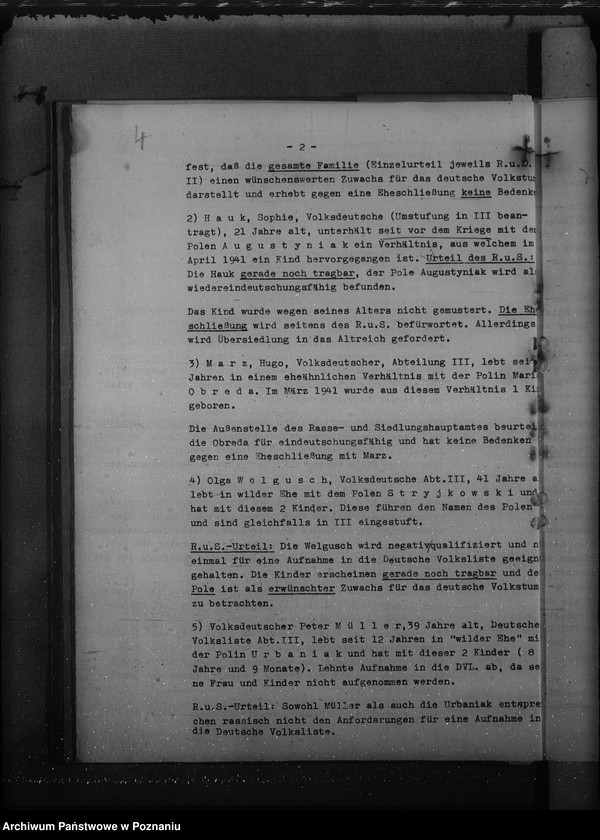 Obraz 8 z jednostki "Verkehr Deutscher mit Polen. Illegitime Ehegemeinschaften zwischen Deutschen und Polen"