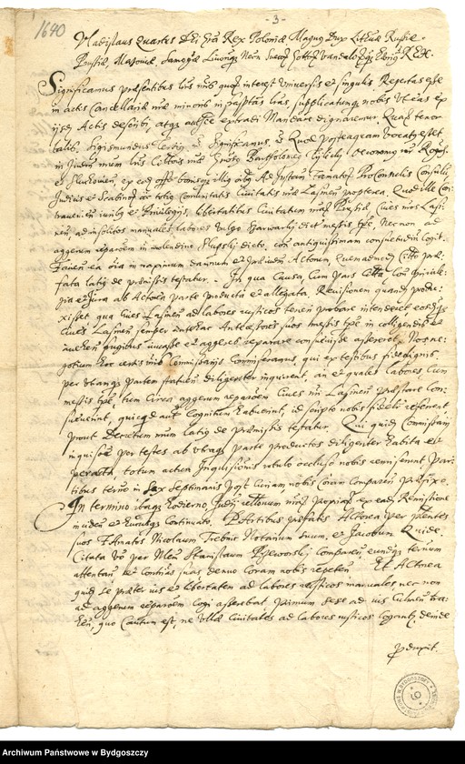 image.from.unit.number "[Dekret królewski dot. sporu miasta Łasina ze starostami z powodu nadmiernych ciężarów]"