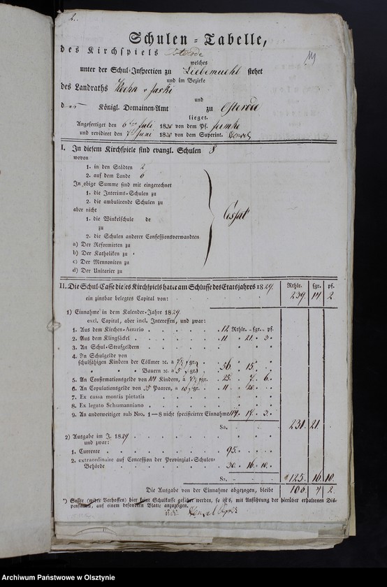 image.from.unit.number "Kirchen Visitations Rezesse nebst Anlagen:Tabellen der Konfirmanden, Schulen-Tabellen, Verzeichnisse der Schuler in der Kirchengemeinde Osterode und Arnau"