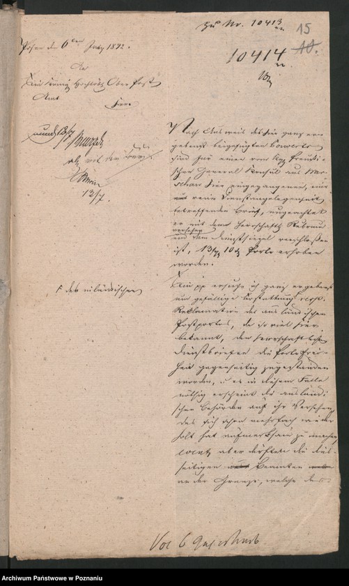 Obraz 19 z jednostki "A. betr. den Gymnasiasten Wladislaus von Biernacki"