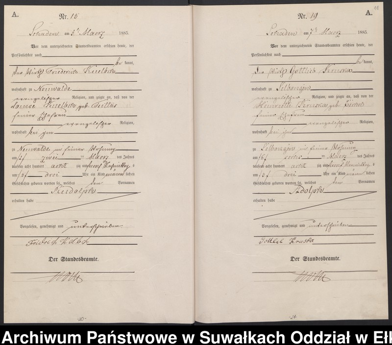 image.from.unit.number "Geburts-Haupt-Register des Königlich Preussischen Standes-Amtes Schaden Kreis Sensburg"