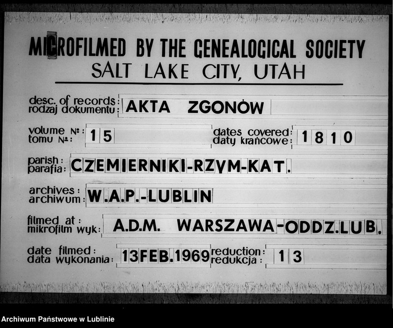 Obraz 18 z jednostki "Księga zgonów"