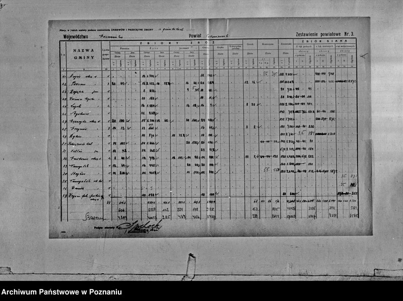 Obraz 14 z jednostki "/Statystyka produkcji rolnej - zestawienie powiatowe - Ostrów/"