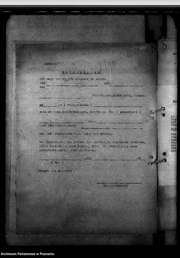 Obraz 12 z jednostki "Bestattung menschlicher Leichen. Überwachung der Lager des Bundes Deutscher Mädel. Bekämpfung der Verlausung. Typhussonderermittlung"