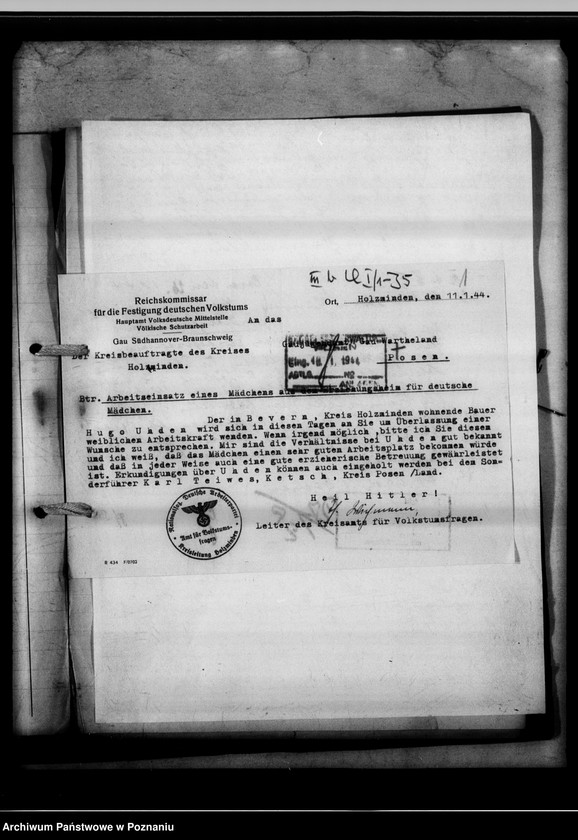 Obraz 5 z jednostki "Anträge auf Überweisung von Fürsorgezöglingen in den Dienst."