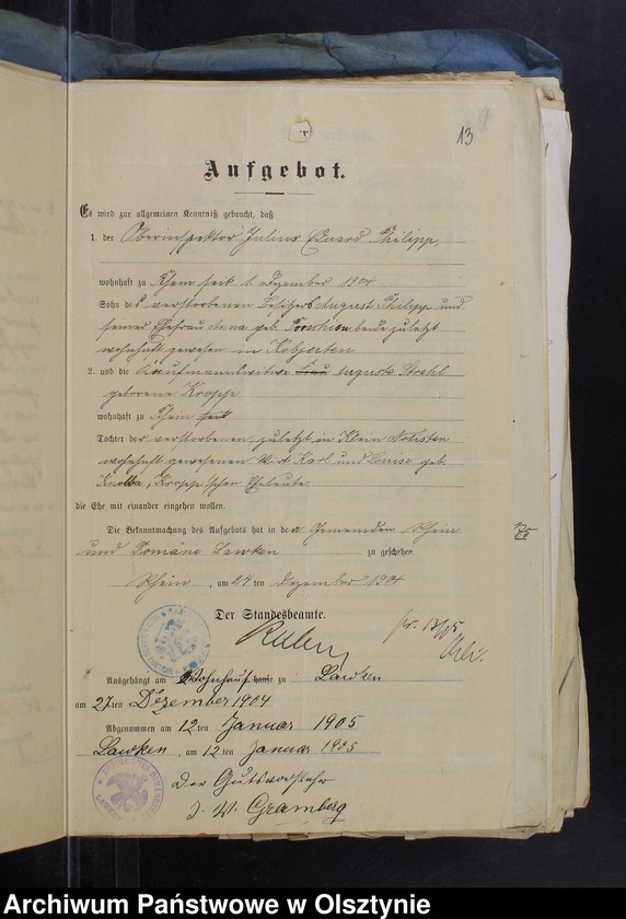 image.from.unit.number "Beläge zum Heirathsregister"