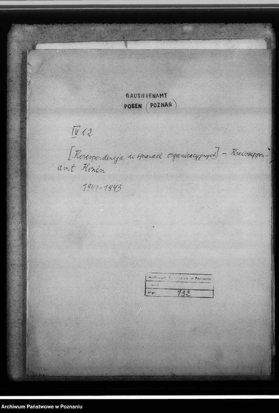 Obraz 4 z jednostki "[Korespondencja w sprawach organizacyjnych], Kreissippenamt Konin"