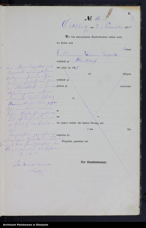 image.from.unit.number "Haupt-Sterbe-Register Nr 1 - 40"