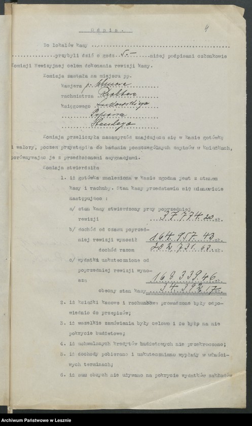 Obraz 7 z jednostki "[Protokoły z rewizji Głównej Kasy Miejskiej]"