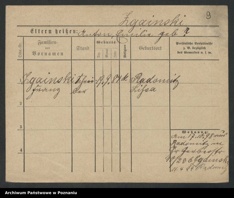 Obraz 11 z jednostki "Zgacinska - Zitzewitz"