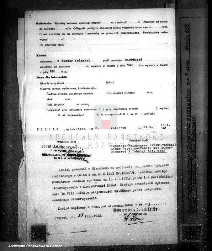 Obraz 10 z jednostki "Fabryka maszyn i urządzeń gorzelniczych itd. J. Działaszewski nr 6198"