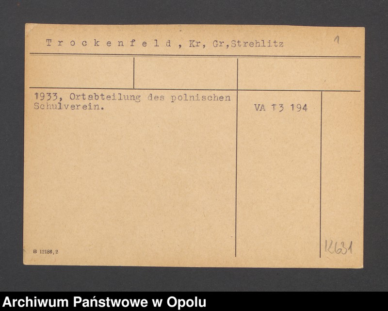 Obraz 3 z jednostki "Trockenfeld, Krs. Gross-Strehlitz"