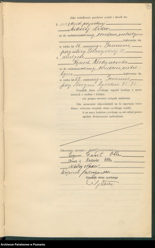 Obraz 15 z jednostki "Księga miejscowa małżeństw tom III [Rejestr główny małżeństw]"