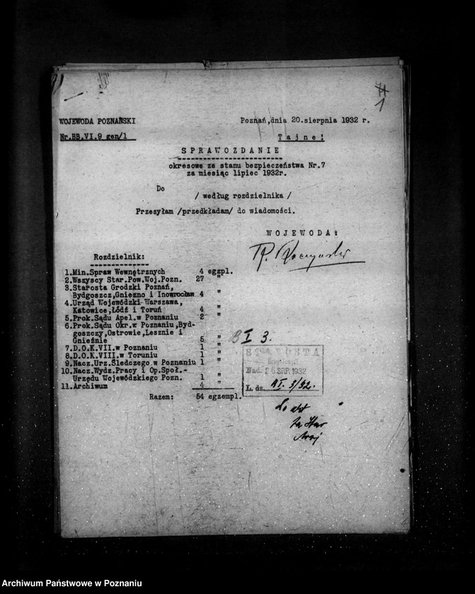 Obraz 5 z jednostki "Sprawozdania okresowe ze stanu bezpieczeństwa za miesiące lipiec grudzień 1933 r."