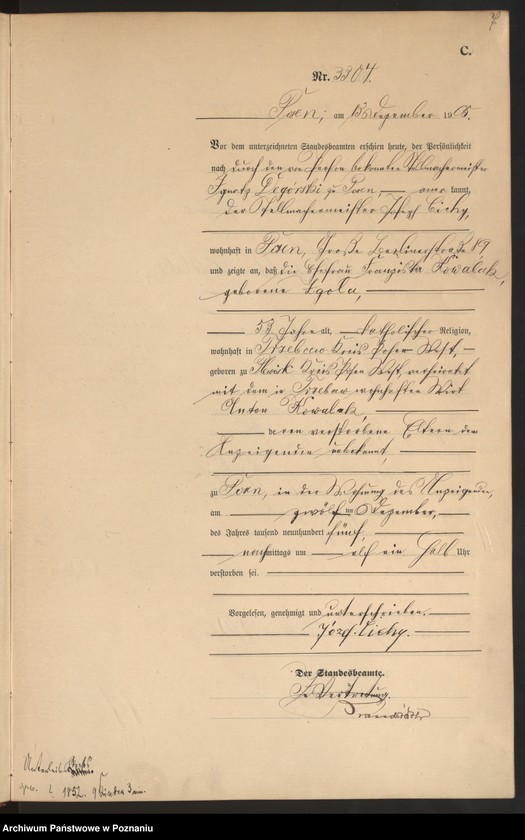 Obraz 9 z jednostki "Księga miejscowa zgonów tom VII"