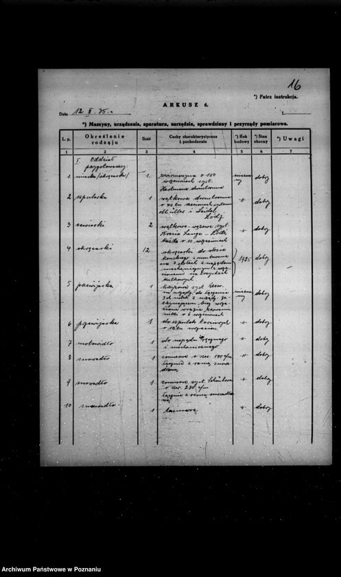 Obraz 20 z jednostki "Kwestionariusz tkalni Spółki z o.o. w Środzie"