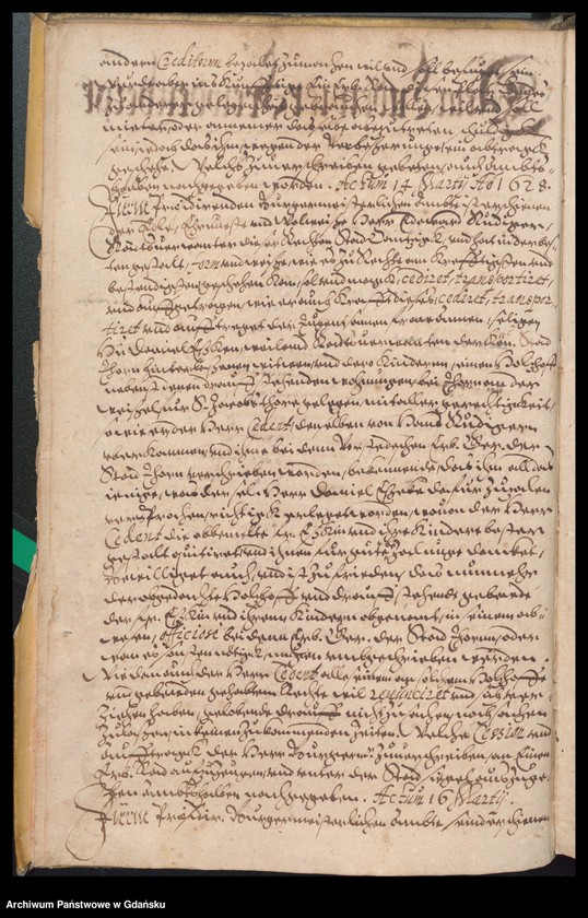 image.from.unit.number "H. Bürgerm. Eggert von Kempen Praesidirende Ambtbuch vom [14.III.1628-27.III.1629] Noch […] sachen so bey des seligen H. Bürgerm. Arnhold von Holten Ehafft vnd absterben vorgelauffen biss auf den 18 Martij 1630 /indeks/"