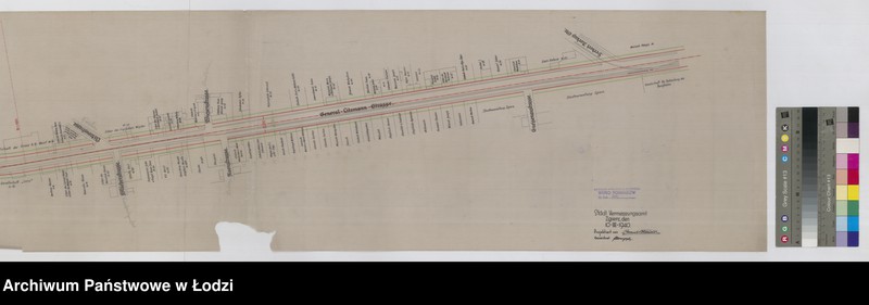Obraz 3 z jednostki "Stadt Zgierz Regirungsbezirk Litzmannstadt Entwurf der Reichstrasse nr 129 Lageplan"