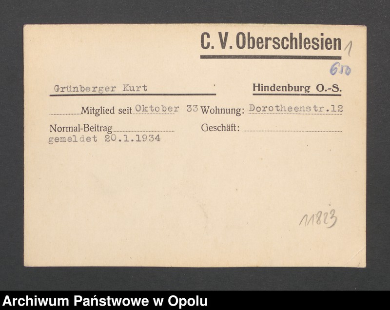 Obraz 3 z jednostki "[Grünberger Kurt, Hindenburg]"