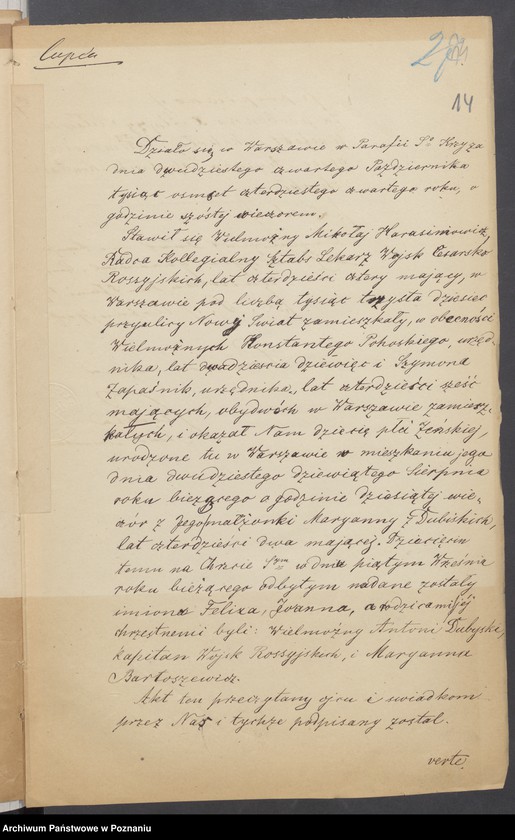 Obraz 16 z jednostki "Die von den Verlobten beigebrachten Urkunden zur Eheschliessung pro 1875"